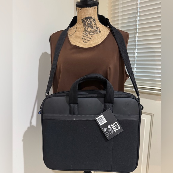 NWT black HP laptop case with handle and shoulder pad - Picture 2 of 15